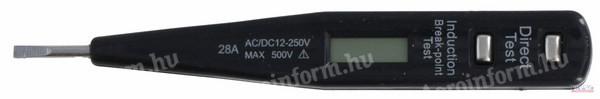 Fázisceruza AC/DC 12-230V, LCD kijelző