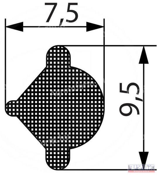 Ajtógréder tömítés 7,5x9,5