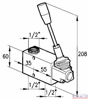 Hidraulika vezérlőtömb 1/2&quot;