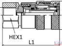 Gyorscsatlakozó 3/4&amp;#34; hüvely belső menetes cseppenés mentes DN-27 (75l/min)
