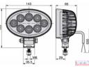 Munkalámpa LED 1400lm ovális 8 LED Hella