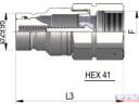 Gyorscsatlakozó 1/2&quot; dugó belső menetes cseppenés mentes DN-19,76 (23l/min) MTZ