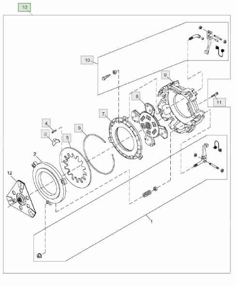 John Deere kuplung szerkezet (SJ34181) RE73611