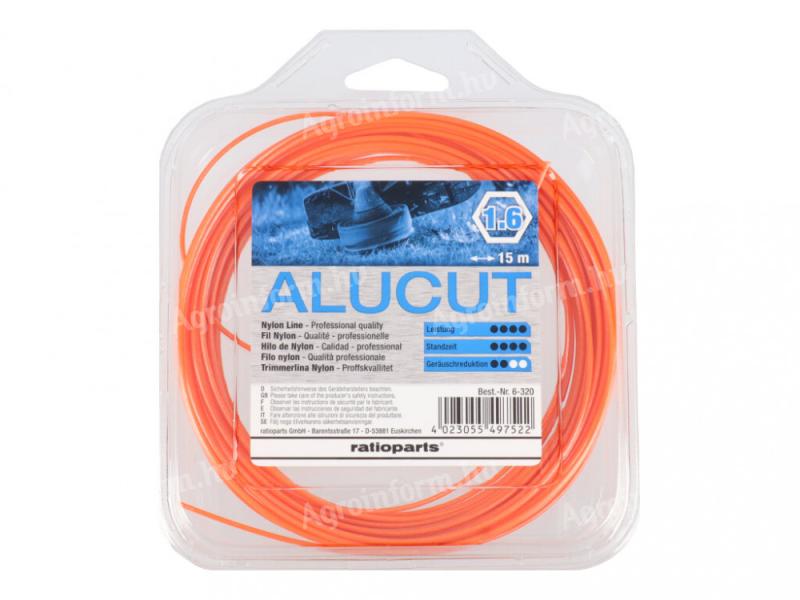 AluCut damil 1,6 mm hatszög profil, hossz: 15 m