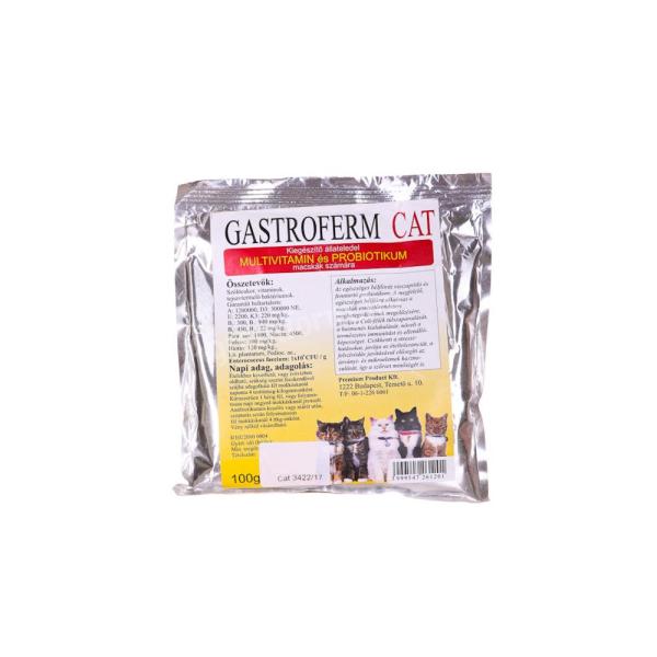 Gastroferm Cat multivitamin és probiotikum cicák részére 100gr