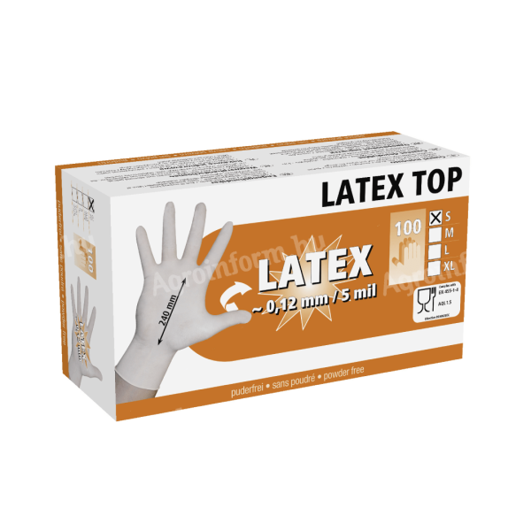 Latex Top egyszer használatos kesztyű - S