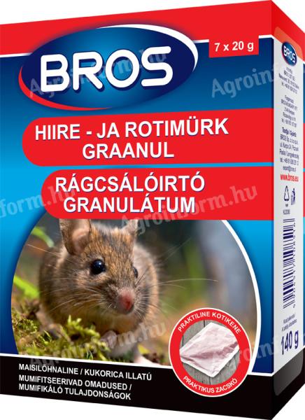 Bros rágcsálóirtó granulátum 140g