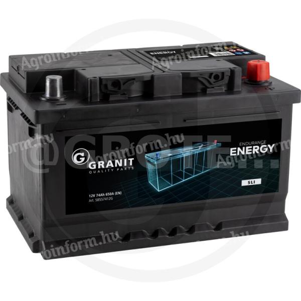 58557412G Granit akkumulátor 12 V 74 Ah 650 A (EN) ENDURANCE ENERGY