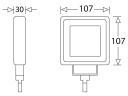 723629 Luminex LED Munkalámpa, flood - 650 Lumen, 9-33V + 0,35 m kábel