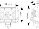 727471 Luminex LED Munkalámpa - 1260 Lumen, 9-33V + 0,3 M kábel