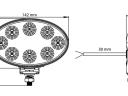 720073 Luminex LED Munkalámpa - 1560 Lumen, 9-33V + 0,35 m kábel