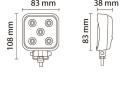 723647 Luminex LED Munkalámpa - 800 Lumen, 9-33V + 0,35 m kábel