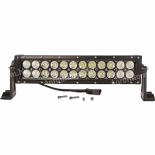 LA10308 KRAMP LED-es munka-fényhíd, 72 W, 6120 lm, téglalap, 12/24 V, fehér, 351,6x79,5 mm, Deutsch csatlakozós, kombinált, íves, 24 LED-es