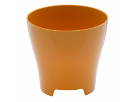 Plastia Luna kaspó 14 cm méz