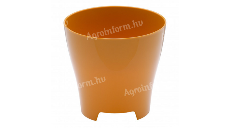 Plastia Luna kaspó 14 cm méz