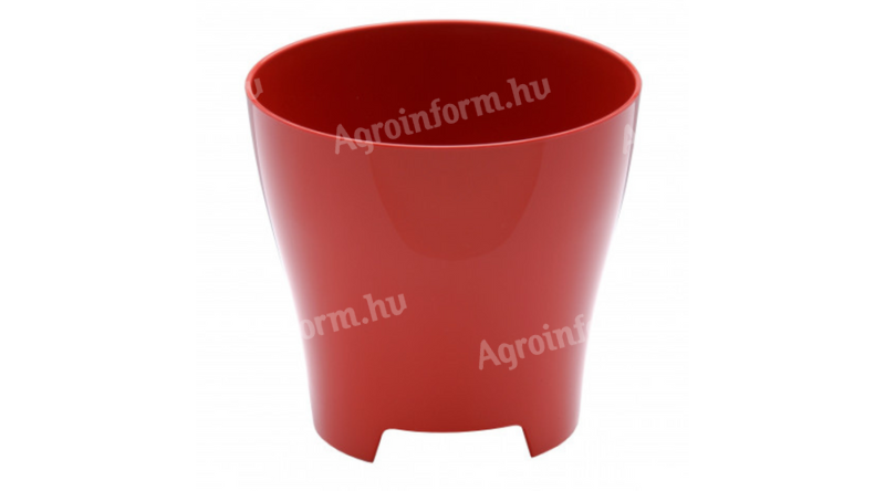 Plastia Luna kaspó 14 cm piros