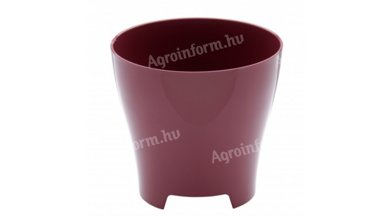 Plastia Luna kaspó 18 cm cseresznye