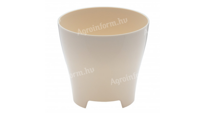 Plastia Luna kaspó 18 cm elefántcsont