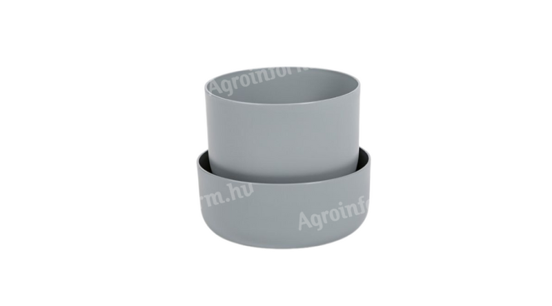 Plastia cserép önöntöző Tolita 19 cm szürke szimpla