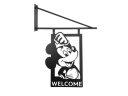 Mickey welcome ajtótábla 