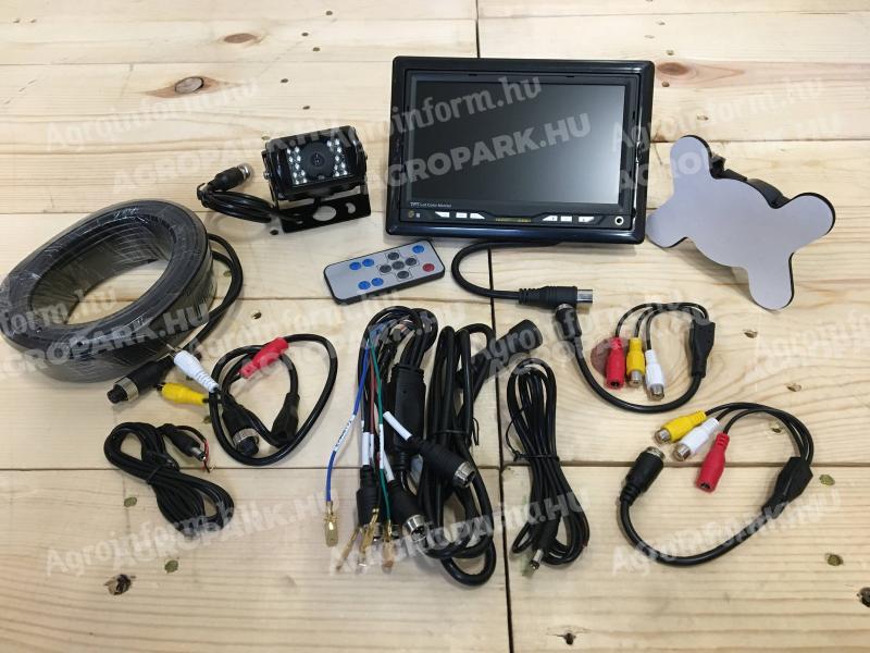 ÚJ mezőgazdasági tolatókamera szett. nagy igénybevételre kifejlesztett infra-éjjellátós kamera, monitor+kábel (1 db monitor, kamera, vezeték)