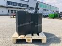 ÚJ 800 kg-os fronthidraulika tömbsúly, szürke színben. fém külső héj, beton belső, szürke színű, vonórésszel, AGROPARK felirattal