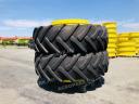 Ikerkerék szett Alliance 520/85R38 gumizással. 18x38-as ikerfelni 203 mm-es távtartóval, használt Alliance gumiabroncs, szerelékekkel