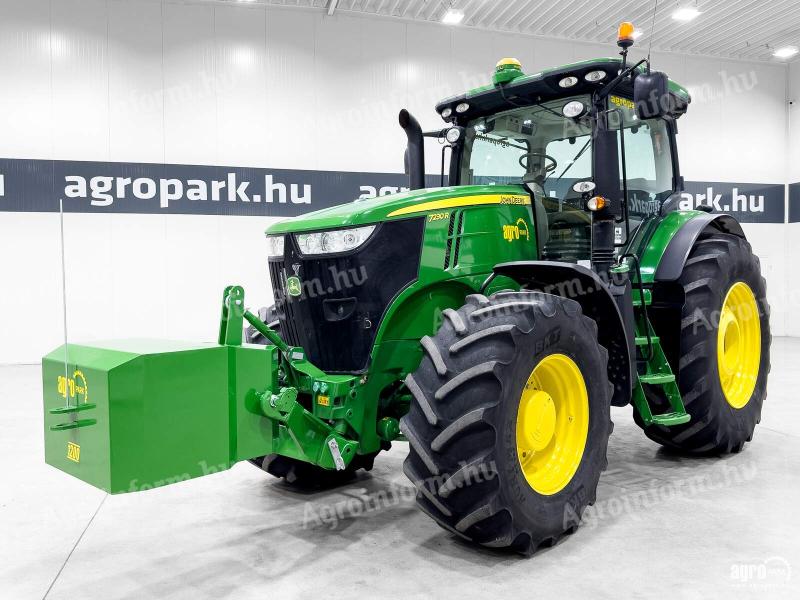 John Deere 7230R (4395 üzemórás) traktor, CommandQuad 50 km/h, full AutoTrac