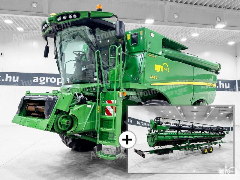 John Deere S680i Hillmaster 4WD (1458/2658 üzemórás) kombájn, 9 m-es PremiumFlow asztallal, AutoTrac, ProDrive