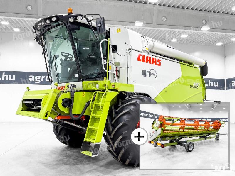 Claas Tucano 440 APS (1274/2011 üzemórás) kombájn, V680 6,8m-es asztal, doblassító, 800/70R32 Michelin
