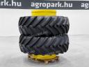 ÚJ ikerkerék szett CEAT 710/75R42 gumizással. 23x42-es ikerfelni 350 mm-es távtartóval, 12 db szerelékkel és új CEAT gumiabroncsok