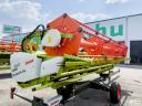 Claas Cerio 560 5,6 m-es gabona vágóasztal szállítókocsival, Claas Lexion és Tucano felfogatással