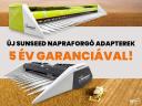 ÚJ SunSeed Xtra 12-75 9 m-es, 12 soros, sorfüggetlen napraforgó asztal, adapter (CNH)