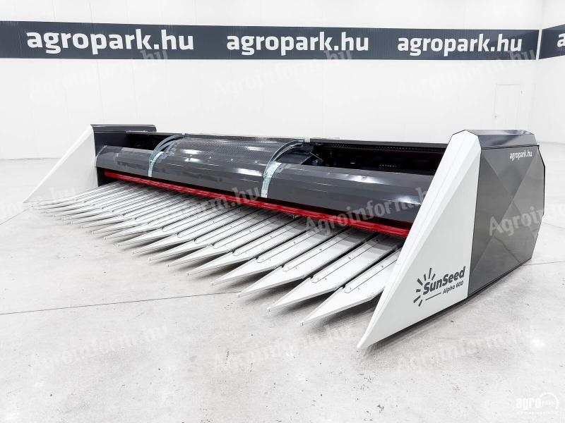 ÚJ SunSeed Alpha 600 6 m-es, 8 soros, sorfüggetlen napraforgó asztal, adapter (CNH)