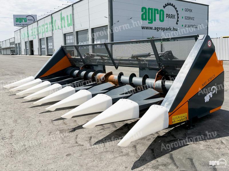 NAS 876 CS 8 soros csukható napraforgó adapter, John Deere kombájnokhoz, 2x150 hektárt vágott, újszerű