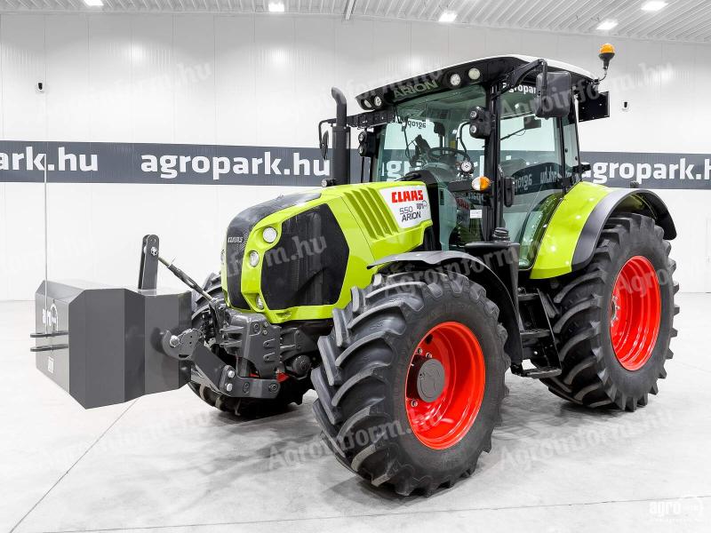 Claas Arion 550 CEBIS (6301 üzemórás) traktor, Hexashift Powershift, rug. híd és fülke, full RTK