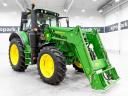John Deere 6120M (1413 üzemórás) traktor, PowerQuad 24/24, TLS, fülke rugózás, full RTK, légfék, új homlokrakodó