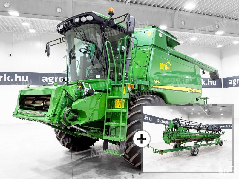 John Deere T660 4WD (2432/3679 üzemórás) 6 ládás, 622R, hozam- és nedvességmérő, doblassító, 4WD összkerék