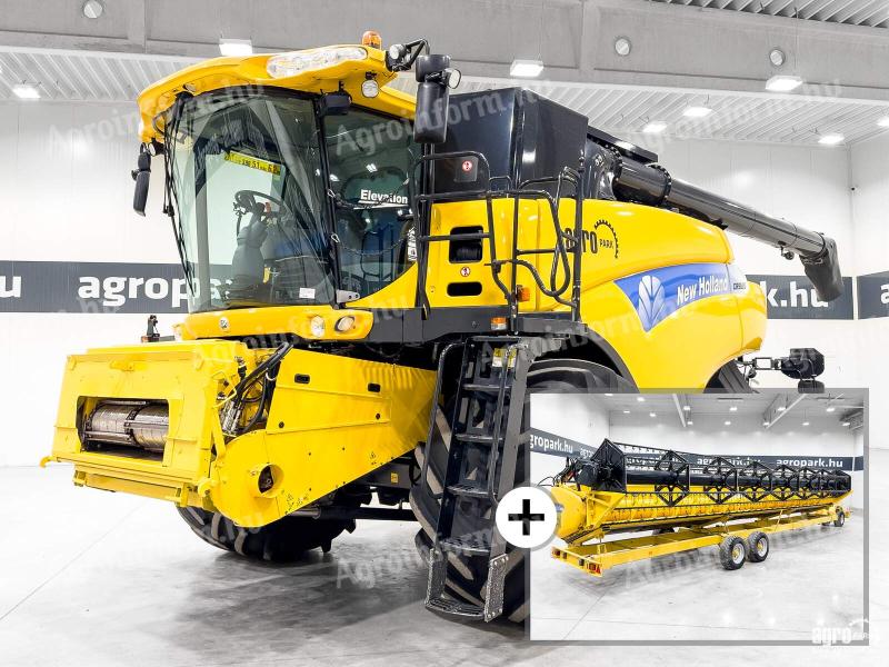 New Holland CR9090 Elevation 4WD (1893/2501 üzemórás) kombájn, 10,7 m Varifeed asztal+kocsi, 1050/50R32 extra széles gumizás