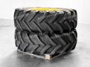 Állítható kerék szett  420/85R28 és 520/85R38 gumizással. John Deere 6 hengeres traktorokhoz, John Deere gyári állítható felnivel