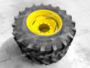 Állítható kerék szett  420/85R28 és 520/85R38 gumizással. John Deere 6 hengeres traktorokhoz, John Deere gyári állítható felnivel