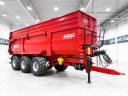 ÚJ Krampe Big Body 900 (BB 900) 28 tonna teherbírás, 46,1 m3, 3 tengely, 80 cm-es magasító, Made in Germany, prémium pótkocsi