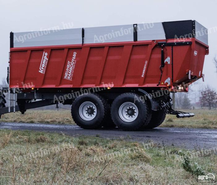 ÚJ Krampe Rambody 680 (AS 680) 20.000 kg teherbírás, letolókocsi, 32m³, légfék, 60 cm magasító, LED, 40km/h, légrugós futómű, Made in Germany