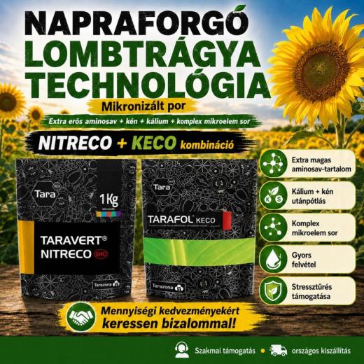 Célzott lombtrágya-technológia napraforgóban: aminosav, kálium, kén és mikroelemek egy kezelésben Célzott lombtrágya-technológia napraforgóban: aminosav, kálium, kén és mikroelemek egy kezelésben