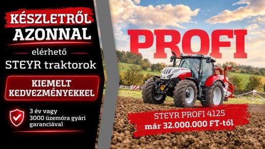 STEYR traktorok azonnal, rendkívüli készletáron a MAGTÁR Kft-nél STEYR traktorok azonnal, rendkívüli készletáron a MAGTÁR Kft-nél