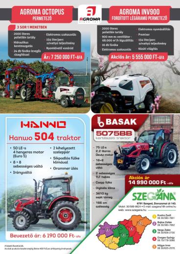 Kiemelt gépakciók a Szegána kínálatából- Tekintse meg demo gépeinket!